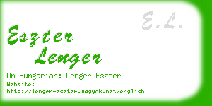 eszter lenger business card